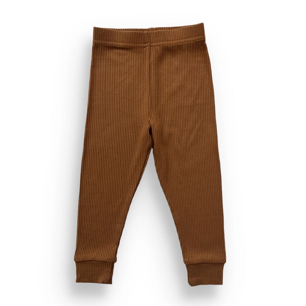 Bamboo Rib Leggings- Bark