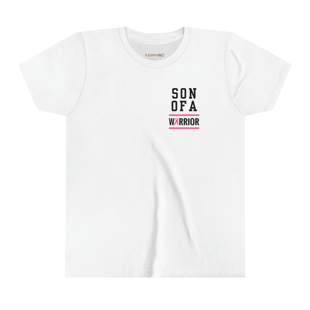 Youth Son of a Warrior Breast Cancer Awareness Tee