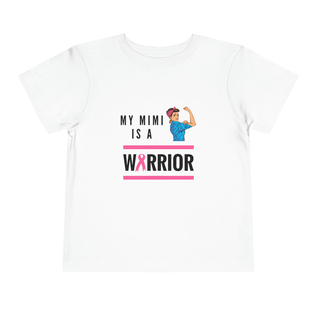 Strong Mimi is a Warrior Breast Cancer Awareness Toddler Tee