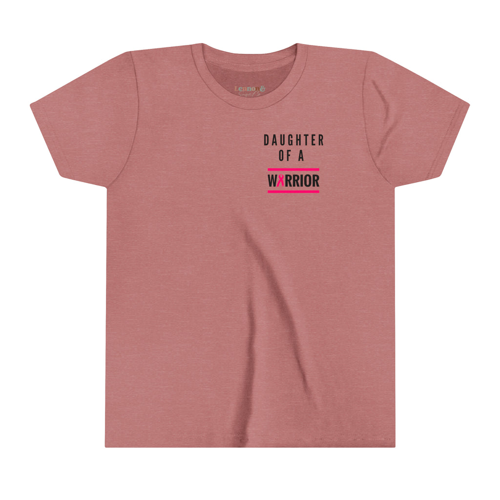 Youth Daughter of a Warrior Breast Cancer Awareness Tee