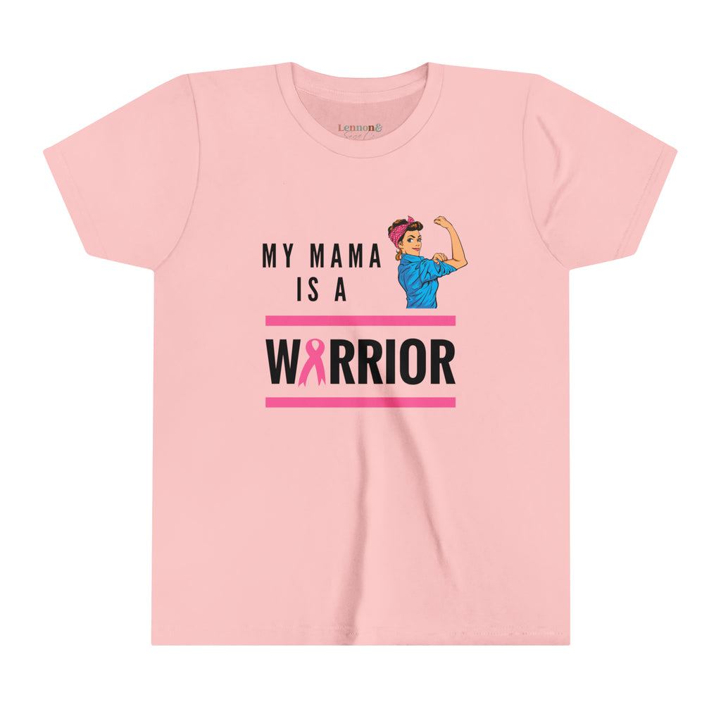 Youth Strong Mama Warrior Breast Cancer Awareness Tee
