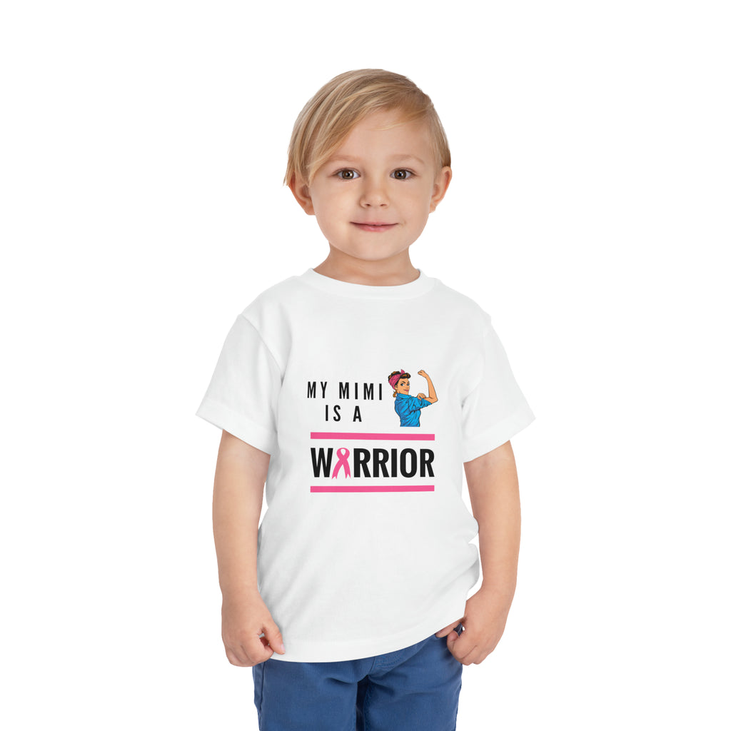 Strong Mimi is a Warrior Breast Cancer Awareness Toddler Tee