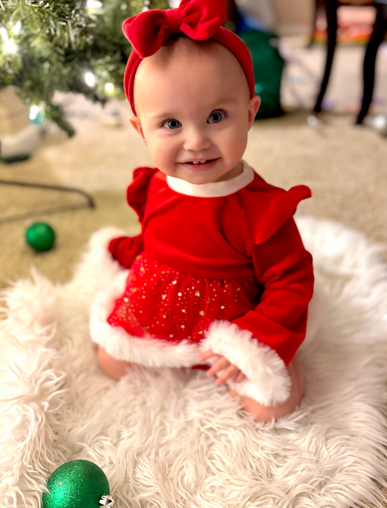 Christmas Baby Onesie Dress