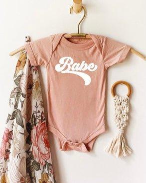 Babe Retro Baby Onsie and Toddler Tee in Charcoal Black - 14