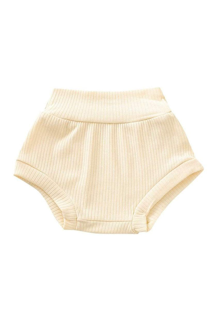 Baby Girl Ribbed Bloomers in Pink or Beige | Lennon + Sage Co