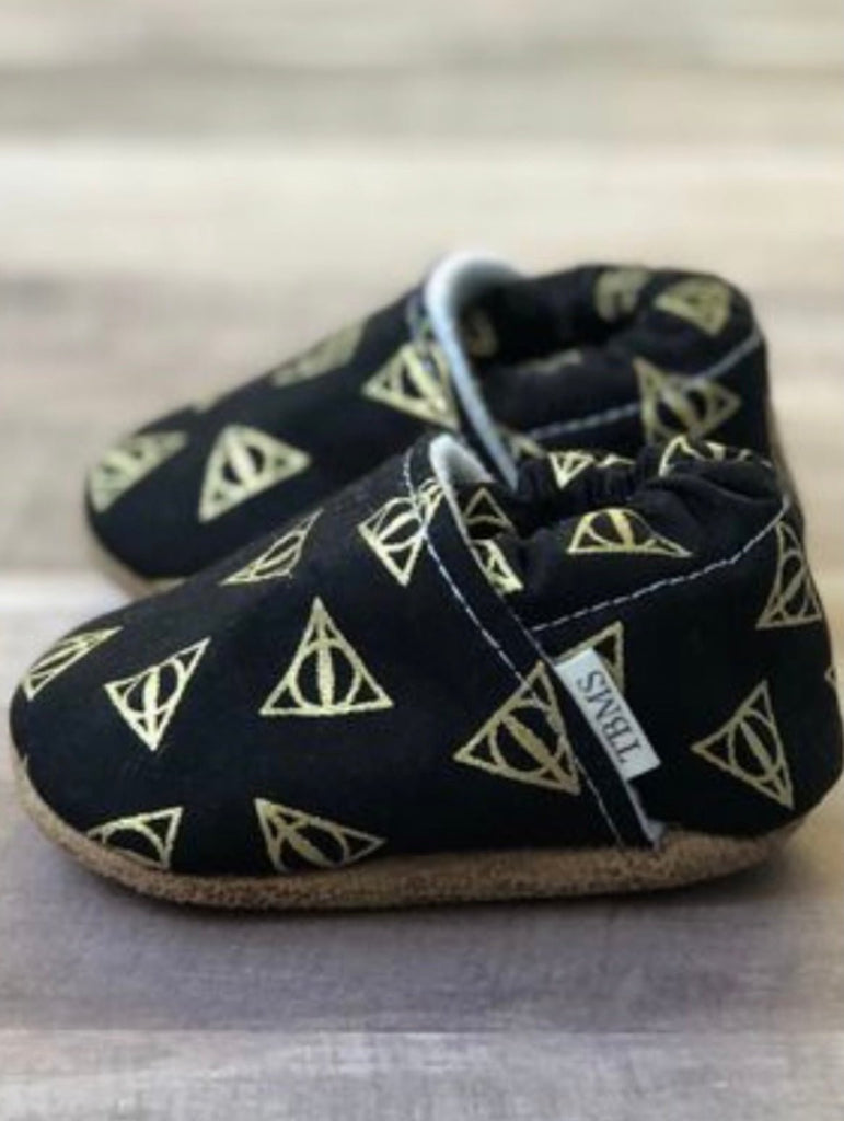 Unisex Harry Potter Deathly Hallows Handmade Baby Moccasins