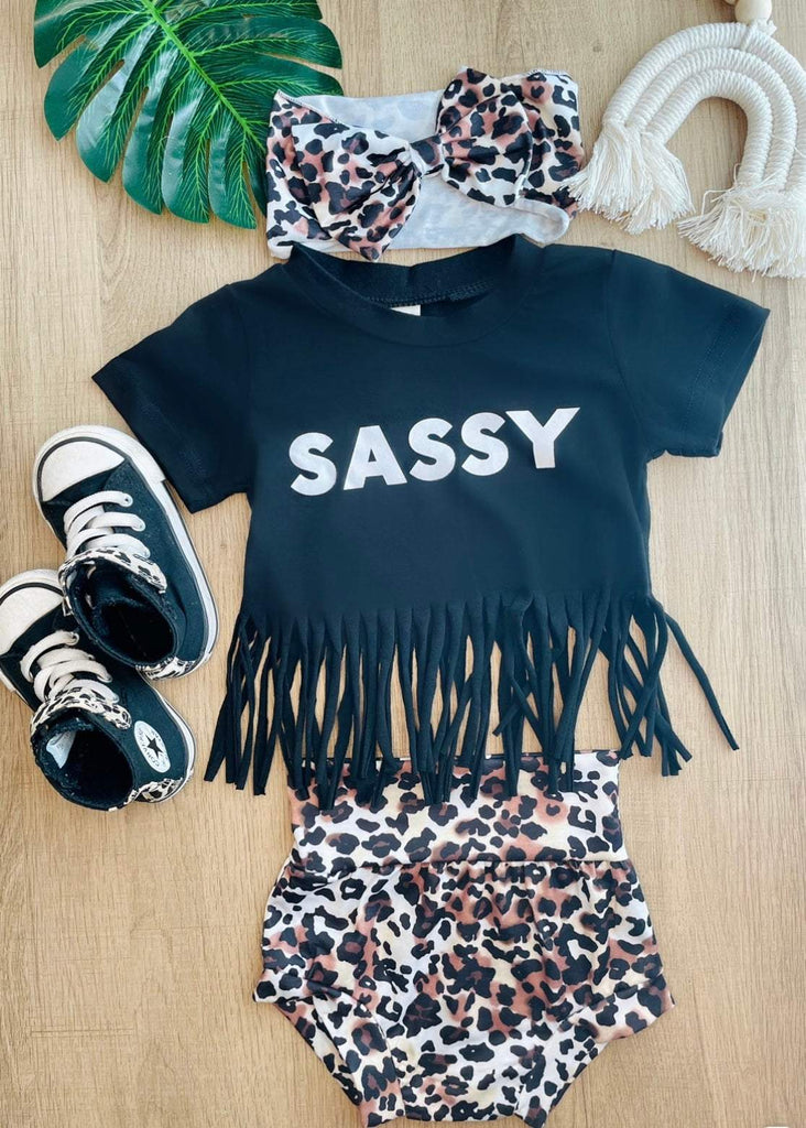The Sassy Girl Set Black or White Cheetah | Lennon + Sage Co