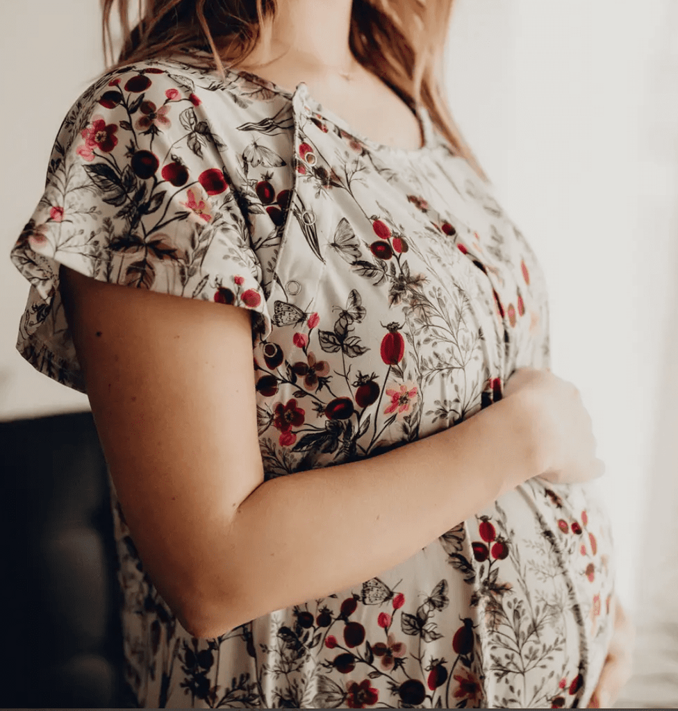 Floral Maternity Mommy Labor and Delivery/ Nursing Gown | Lennon + Sage Co