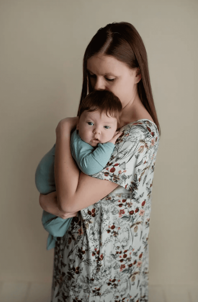 Floral Maternity Mommy Labor and Delivery/ Nursing Gown | Lennon + Sage Co