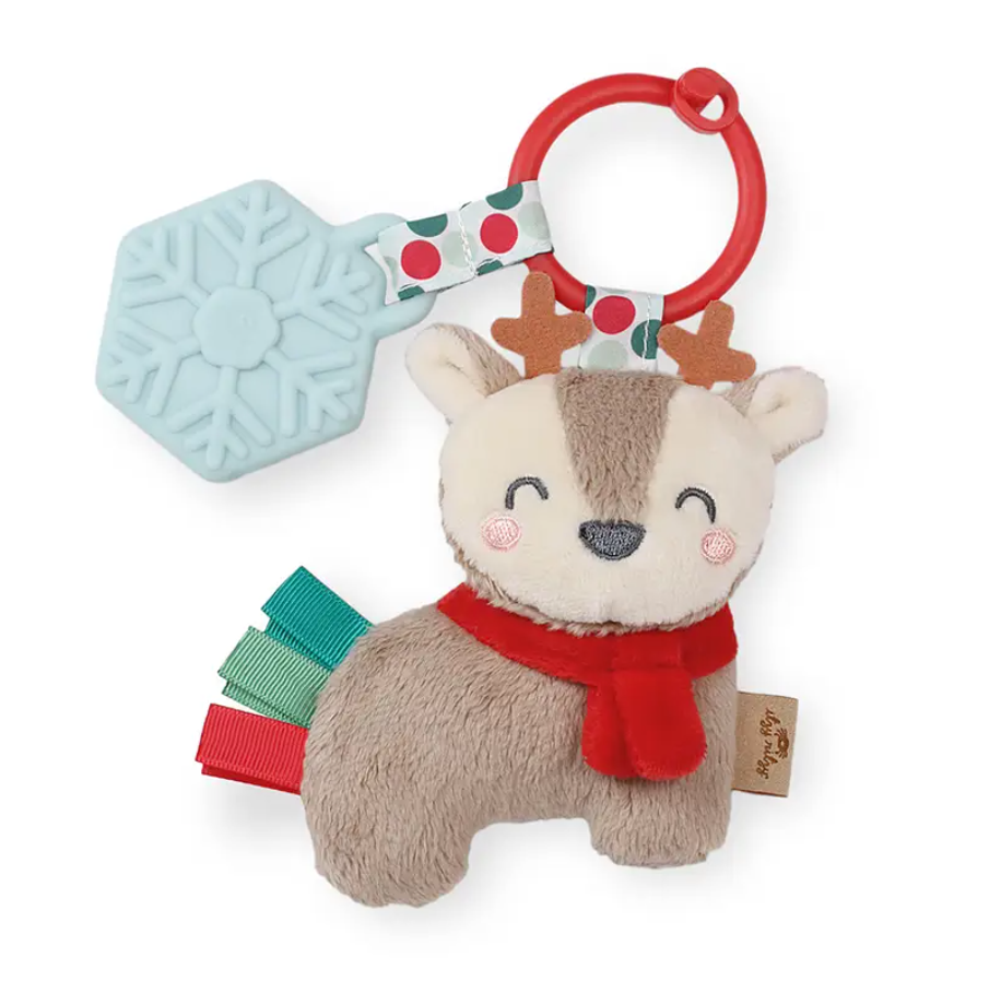 Holiday Reindeer Plush + Teether Toy