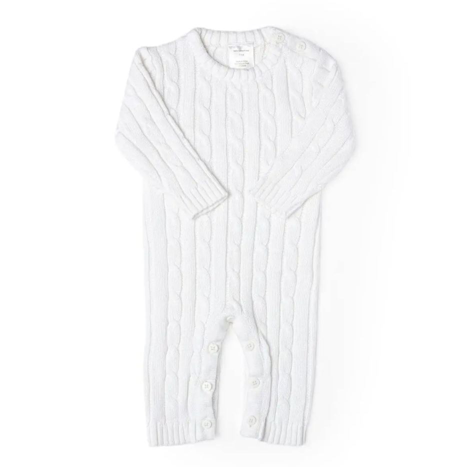 Snow Cable Knit Playsuit
