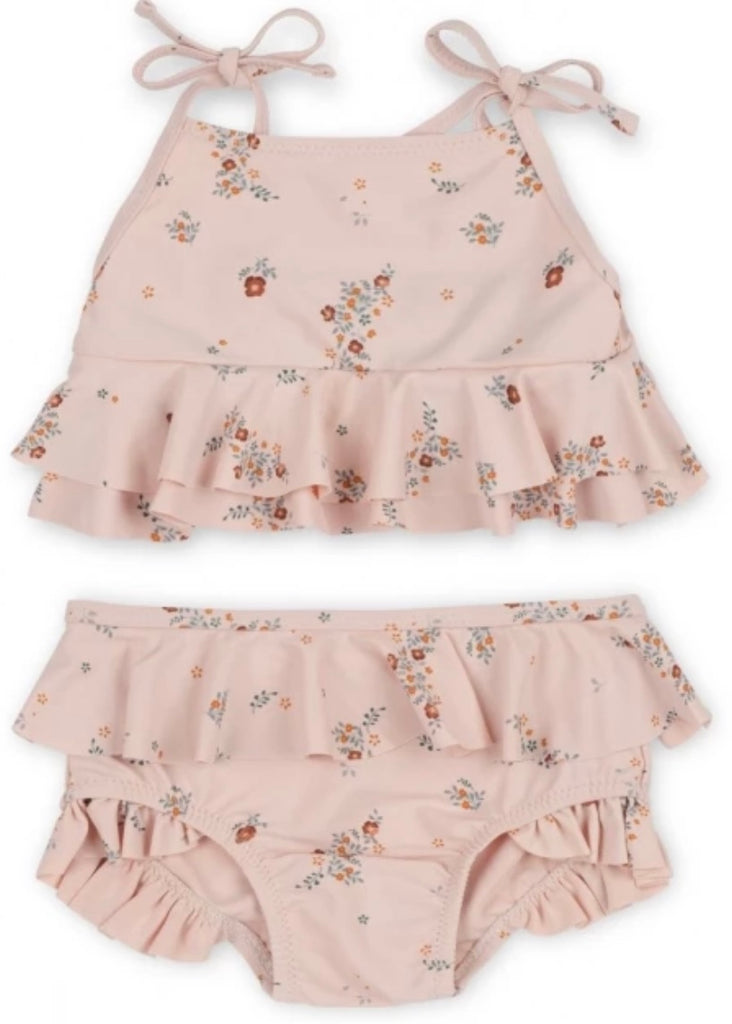 Baby girl toddler girl flower skirted two piece swimsuit